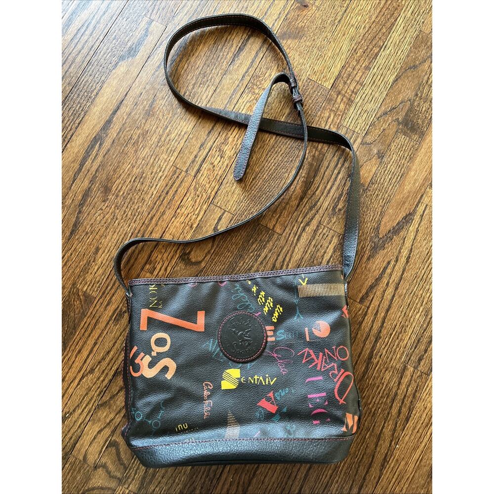 Vintage Carlos Falchi Sport Colorful big Bag Purse Graffiti Artsy Medium